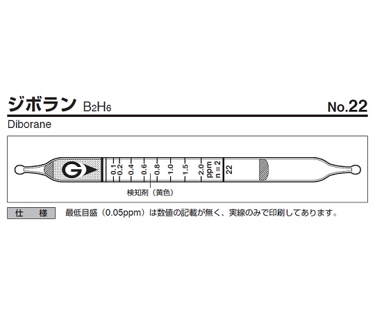 ガス検知管 ジボラン 22