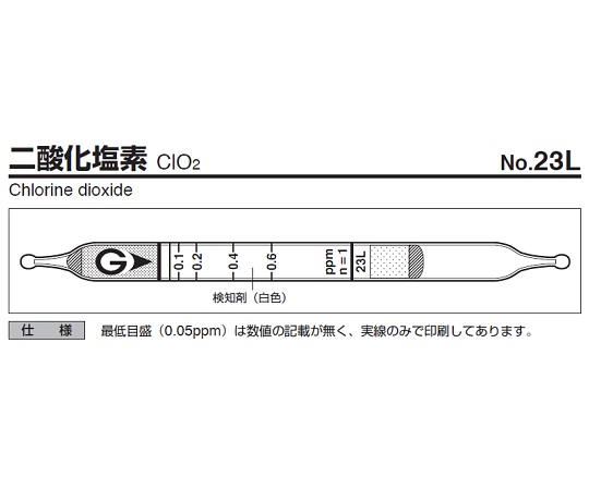 ガス検知管 二酸化塩素 23L