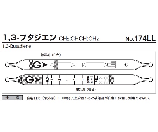 ガス検知管 1,3-ブタジエン 174LL