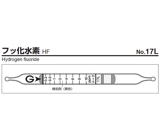 ガス検知管 フッ化水素 17L