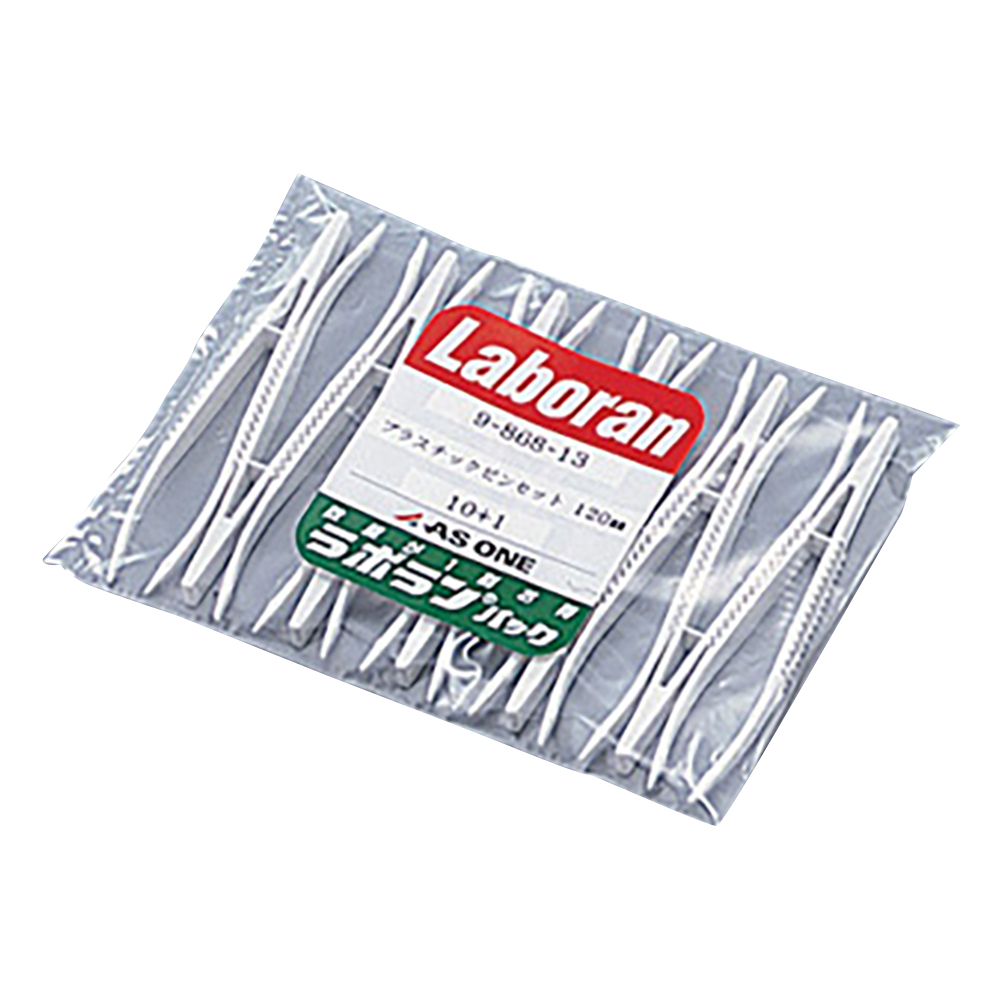 ラボランプラスチックピンセット 120mm 11本入