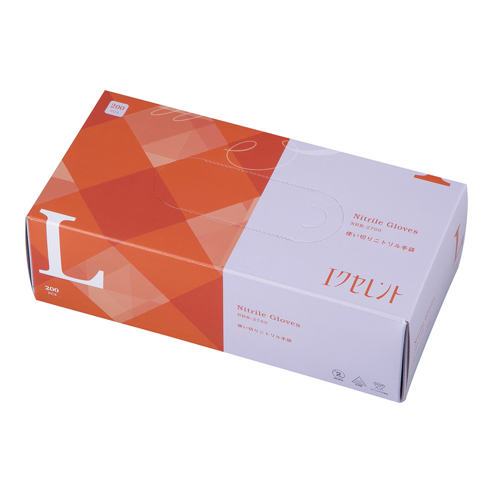 エクセレントニトリル手袋　ＮＢＲ－２７００　Ｌ