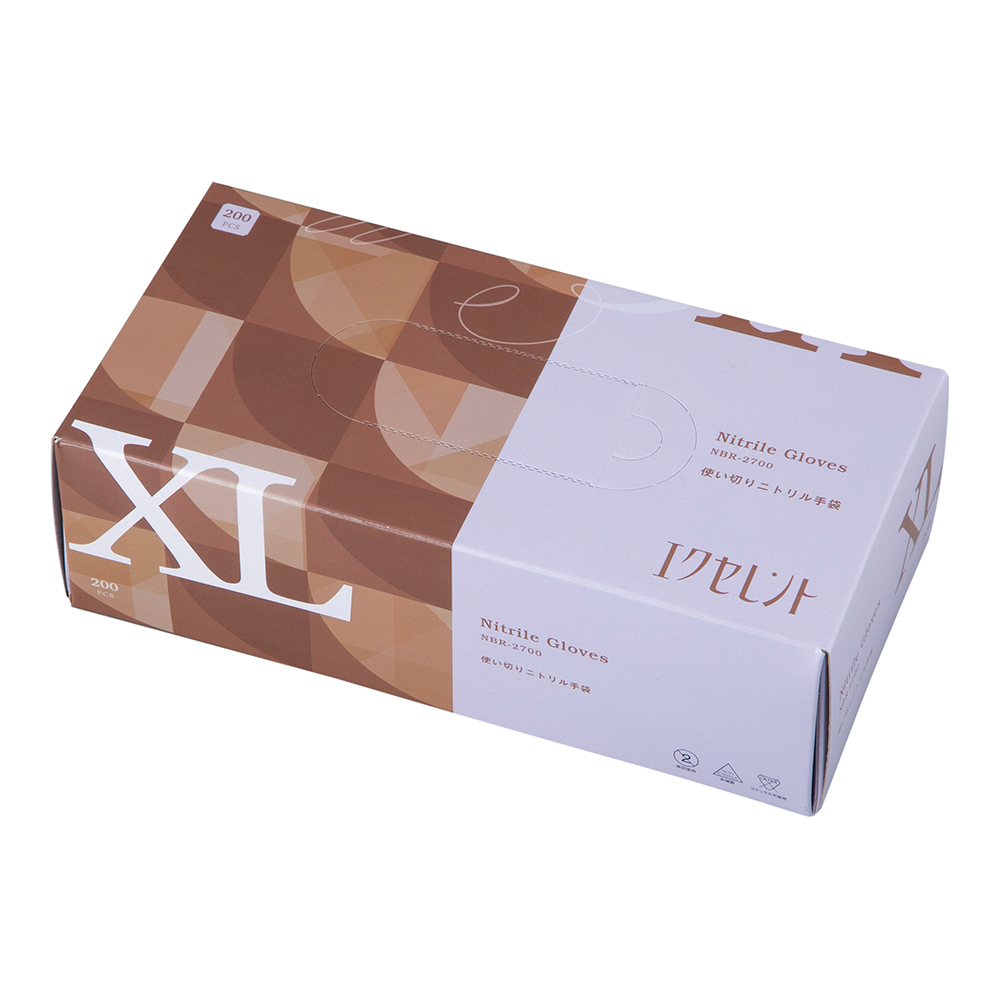 エクセレントニトリル手袋　ＮＢＲ－２７００　ＸＬ