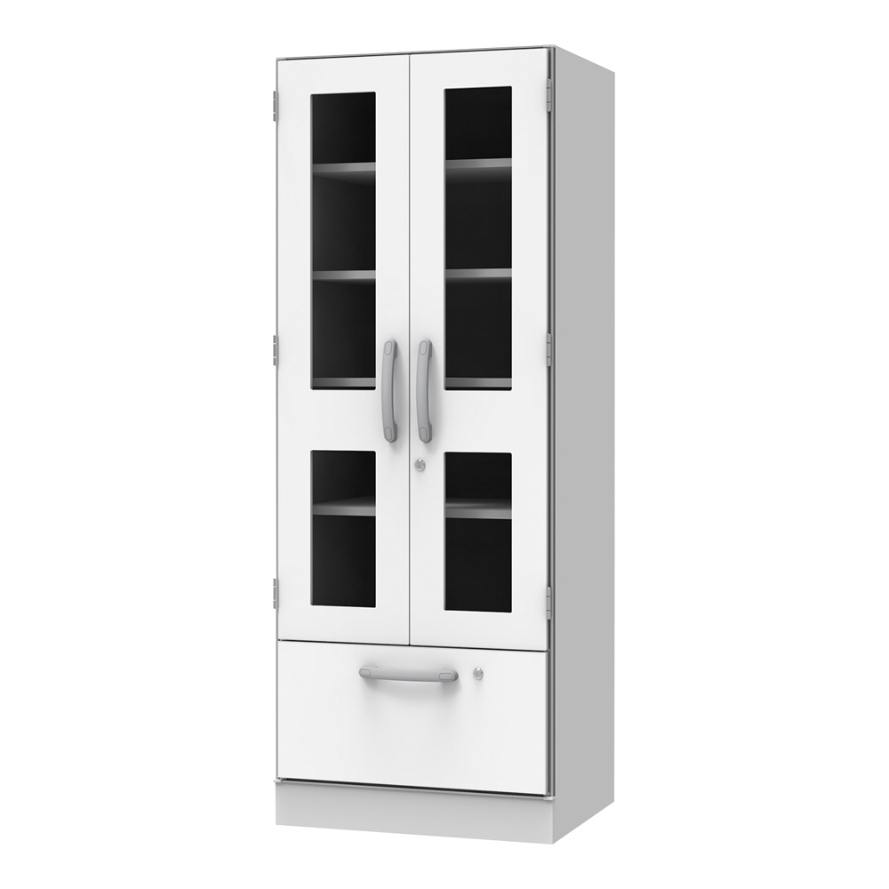 材料キャビネット　SH-SL 両開きガラス扉