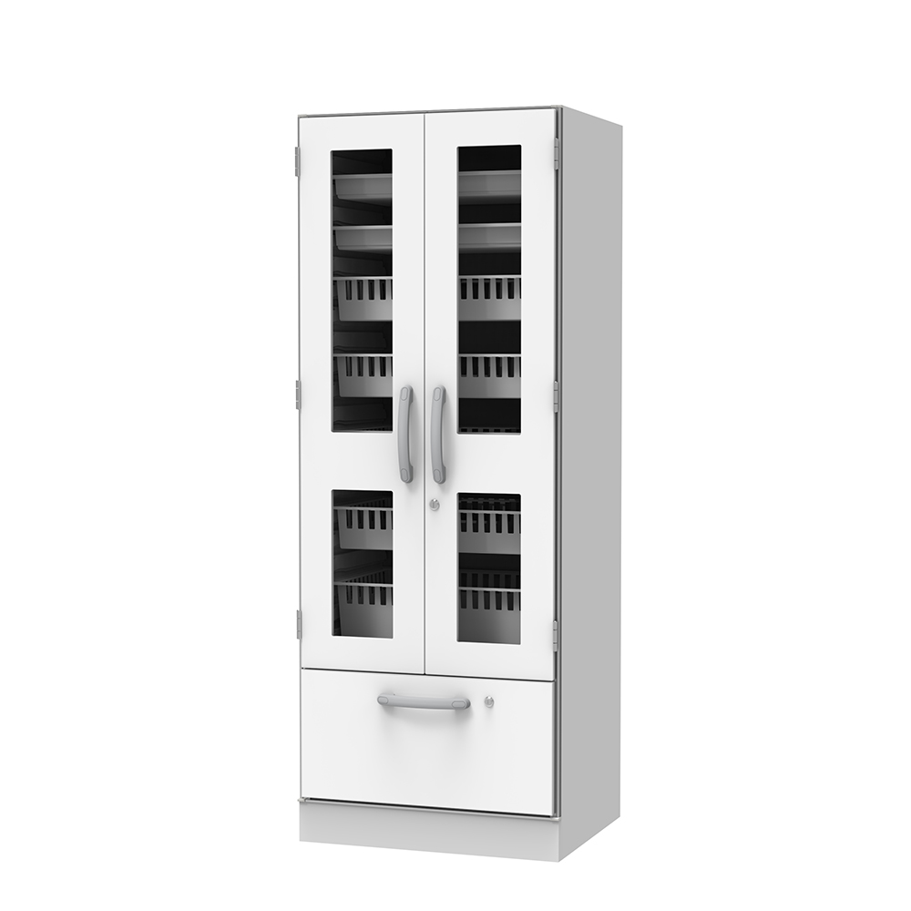 材料キャビネット　SH-TL 両開きガラス扉