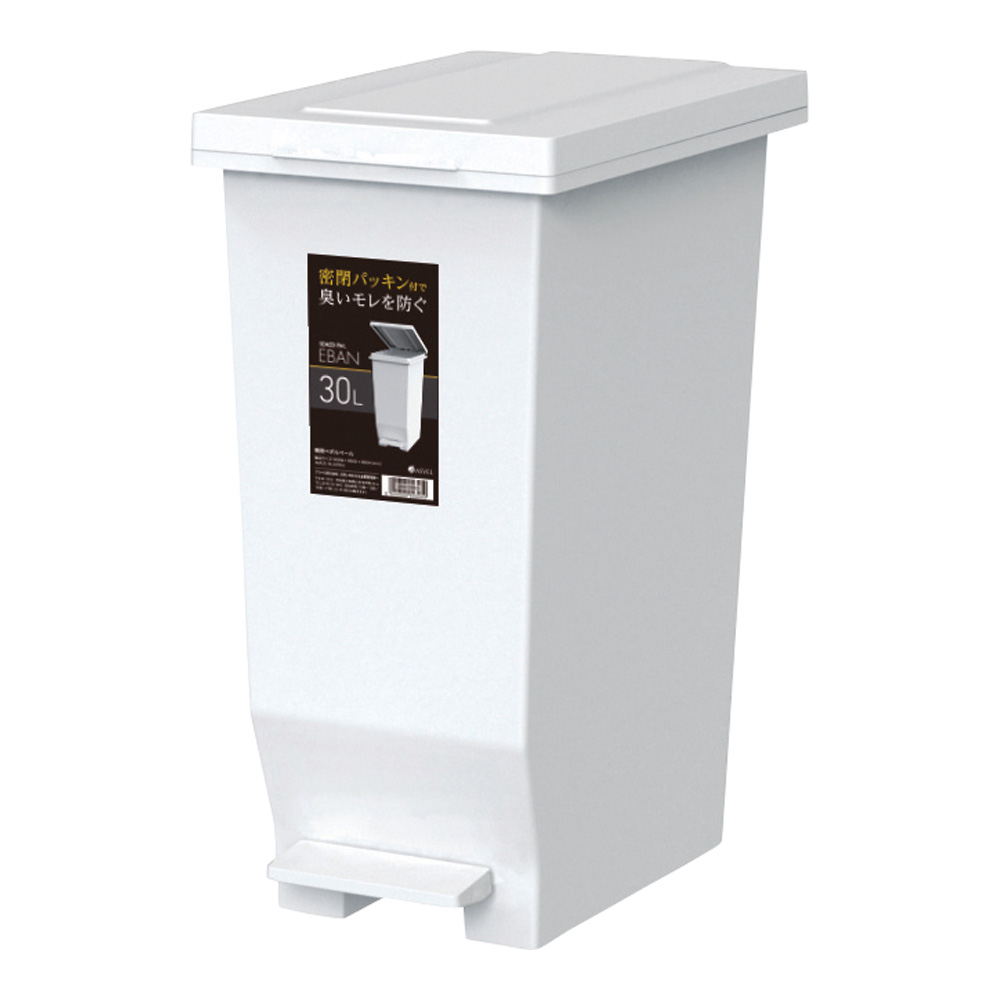 630101　エバンMP 密閉ペダルペール ホワイト 30L
