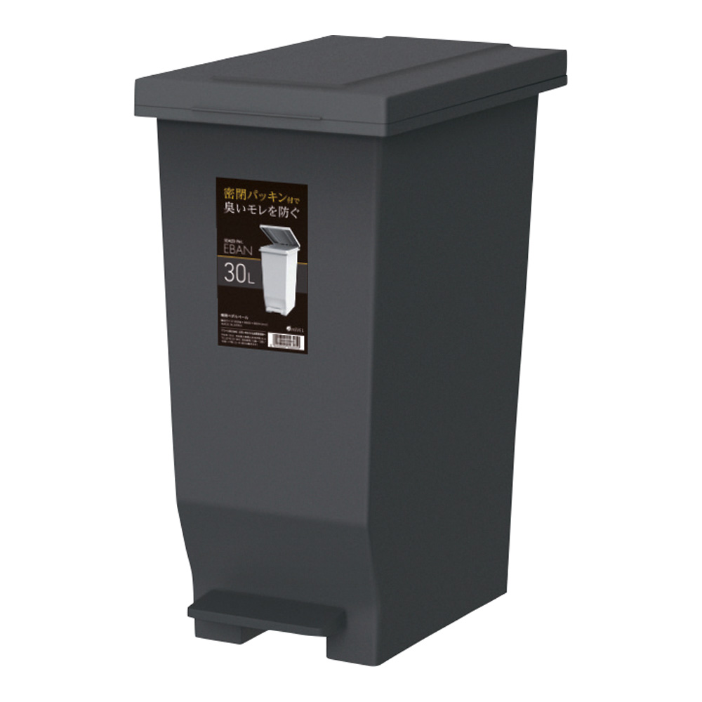 630170　エバンMP 密閉ペダルペール ブラック 30L