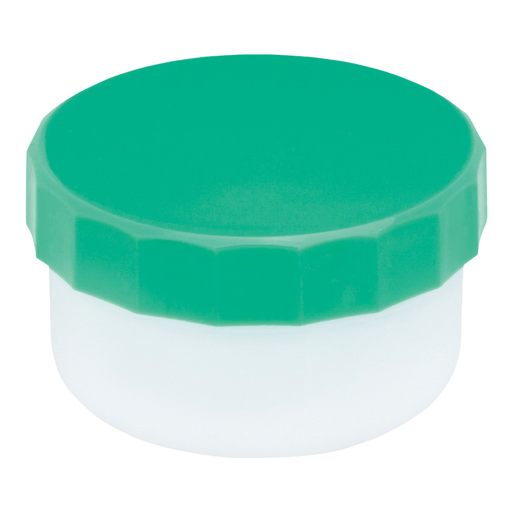 プラ壺（深型・未滅菌） 丸底タイプ 22mL 緑 100個入　33033