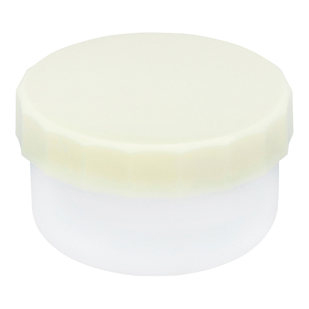 プラ壺（深型・未滅菌） 丸底タイプ 22mL クリーム 100個入　33034