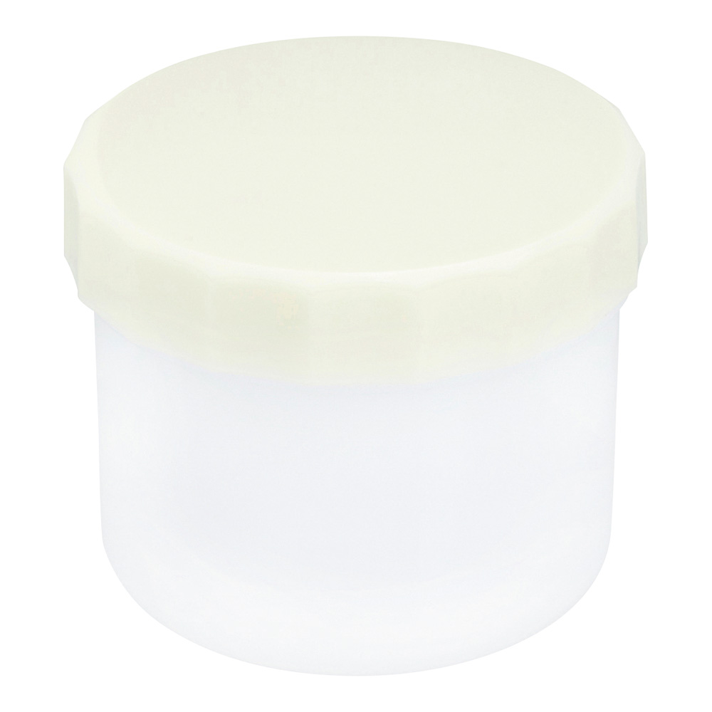 プラ壺（深型・未滅菌） 丸底タイプ 33mL クリーム 50個入　33044