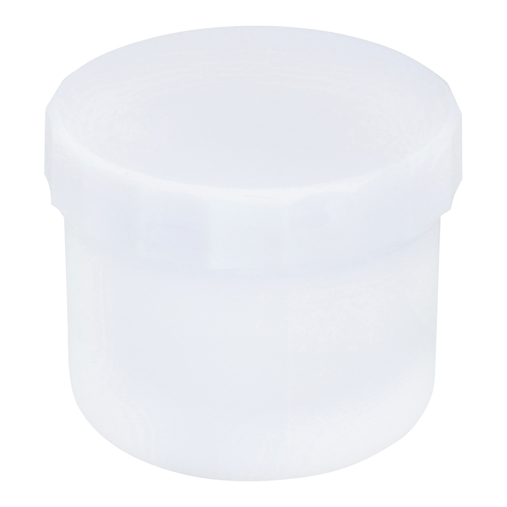 プラ壺（深型・未滅菌） 丸底タイプ 33mL 白 50個入　33045