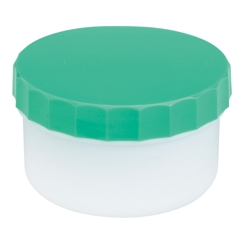 プラ壺（深型・未滅菌） 丸底タイプ 55mL 緑 50個入　33053