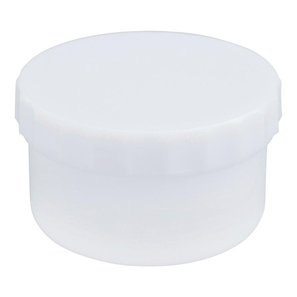 プラ壺（深型・未滅菌） 丸底タイプ 55mL 白 50個入　33055