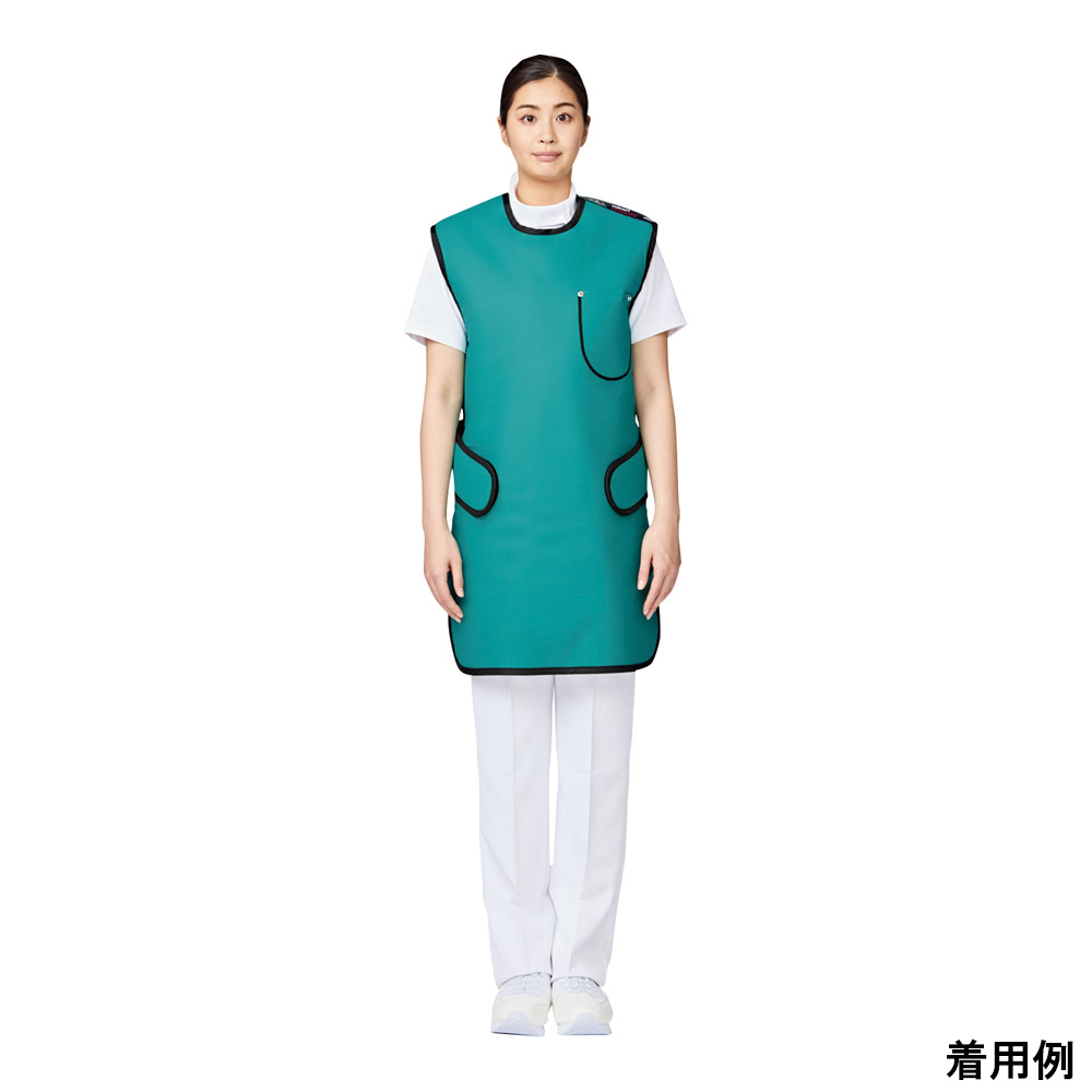 ワンタッチ防護エプロン　LE025L(オーシャングリーン)　L