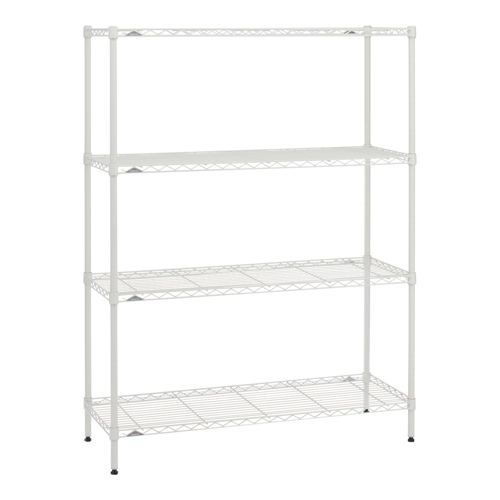 ベーシックシリーズ ワイヤーシェルフ（ホワイト） 4段 450××300×1400mm　B1218W54PW4