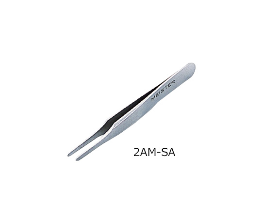 MEISTERピンセット 平 耐酸鋼（全長が短いタイプ） 2AM-SA