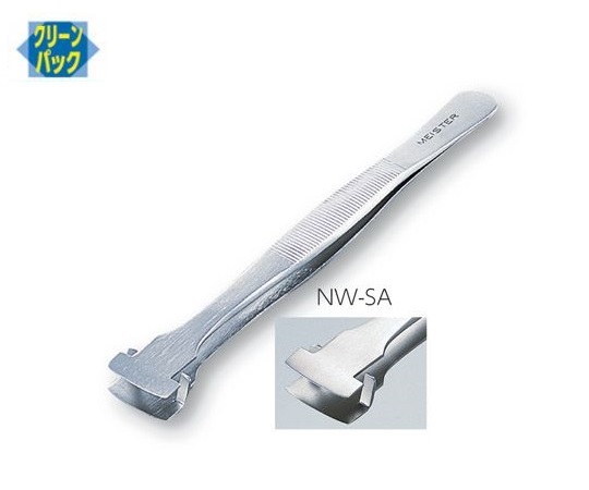 MEISTERピンセット ウェハー用 幅広 耐酸鋼 NW-SA