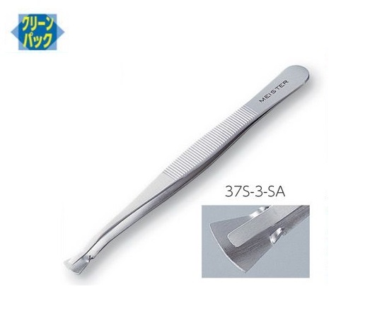 MEISTERピンセット ウェハー用 幅広 耐酸鋼 37S-3-SA