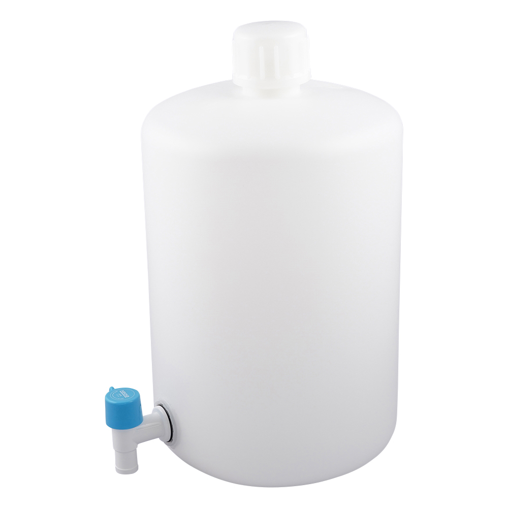 レバーコック付瓶 細口丸型 10L 1個 1035-05