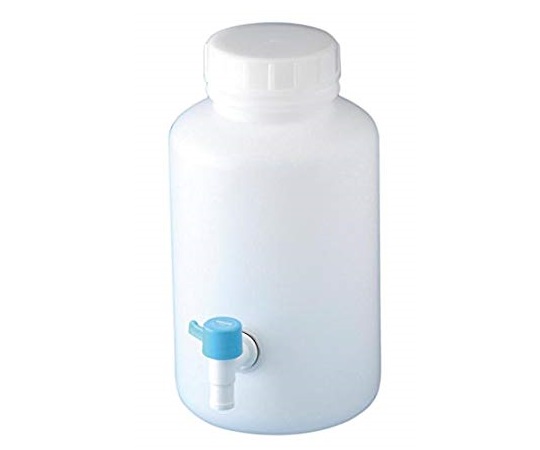 レバーコック付瓶 広口丸型 5L 1個 1036-04
