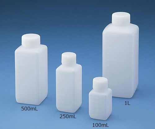 Jボトル角型 細口（ナチュラル） 100mL 滅菌済 200本 1543-01