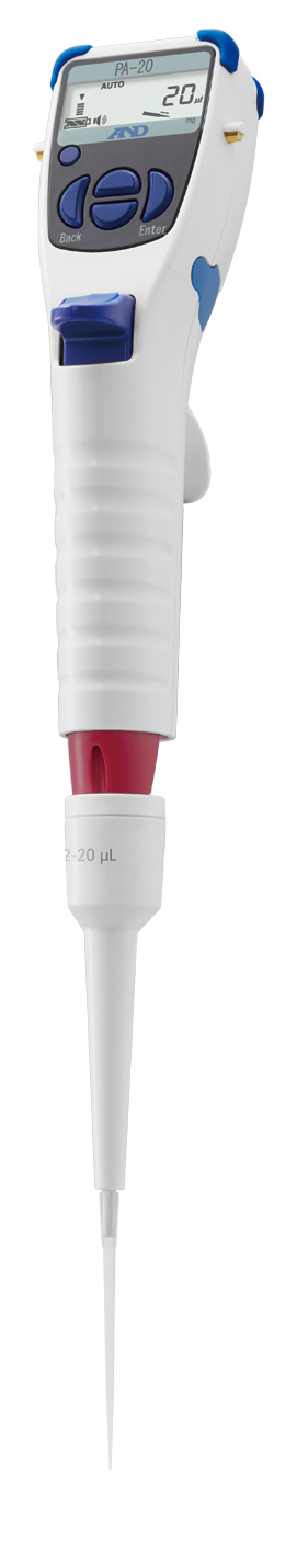 電動マイクロピペット 容量範囲：20μL PA-20