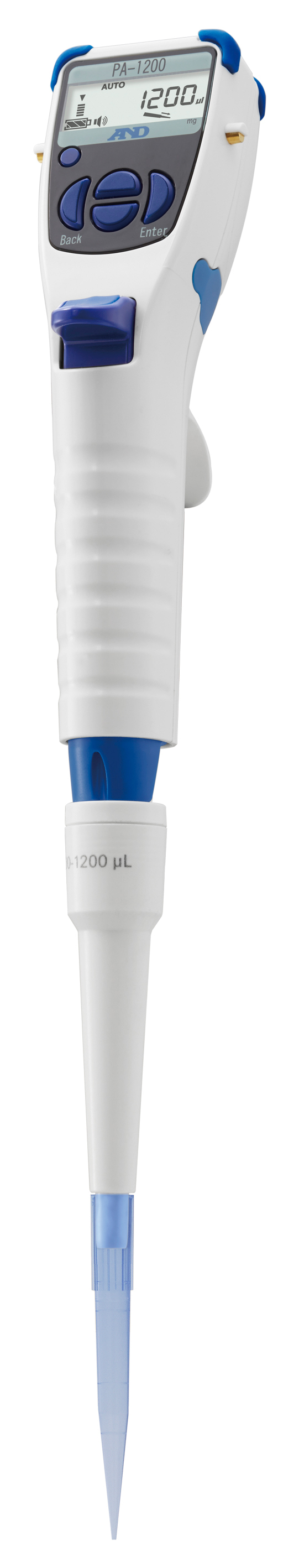 電動マイクロピペット 容量範囲：1200μL （一般校正書類付・校正ポイント：3点） PA1200-00A00