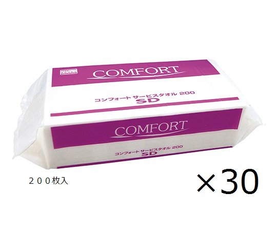 コンフォートサービスタオル200SD 220×230mm 200枚×30パック 37136