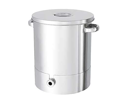 底部勾配型ステンレス容器 ストック蓋付 25L KTT-ST-33