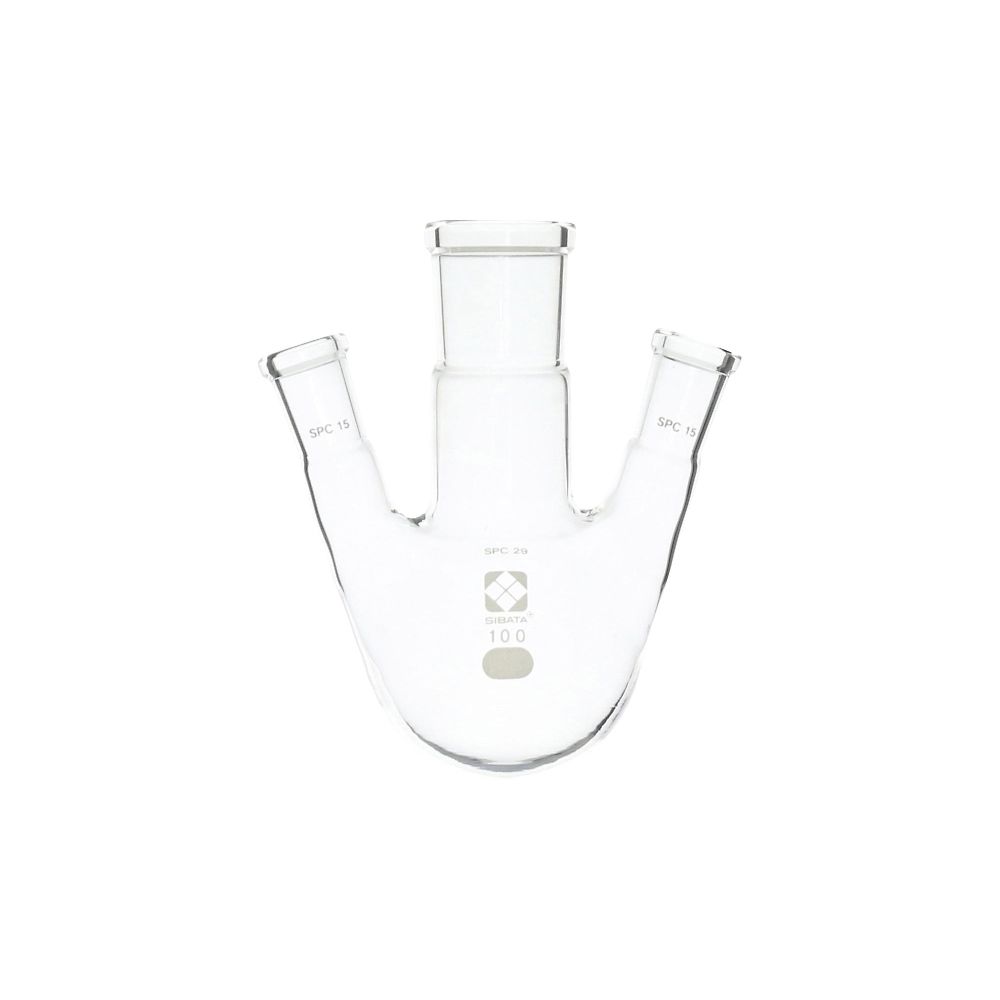 SPC三口丸底フラスコ 100mL 030170-15100
