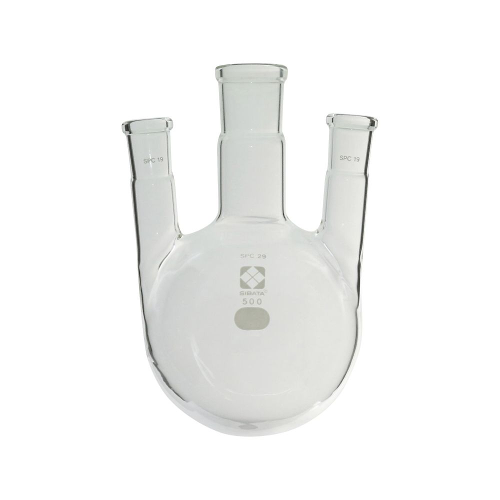 SPC三口丸底フラスコ 500mL 030170-19500