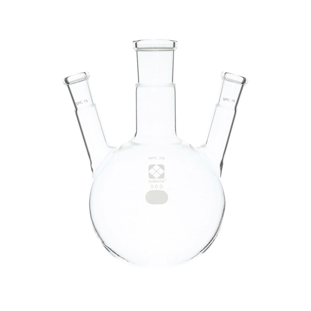SPC三口丸底フラスコ 500mL 030170-29500