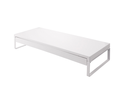 机上台＜幅590mm・引出し付＞ 0白 A7338-0