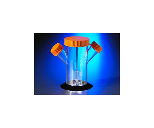 スピナーフラスコディスポーザブル500mL、ベントキャップ付き 1ケース（1個×12パック入） 3578