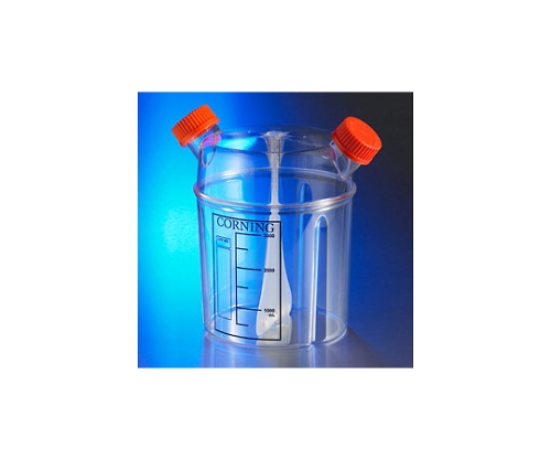 スピナーフラスコディスポーザブル 3L、ベントキャップ付き 1ケース（1個×4パック入） 3581