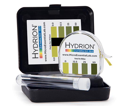 ヨウ素試験紙 ロールタイプ ディスペンサー入 スペアロール・試験管付 IL-250