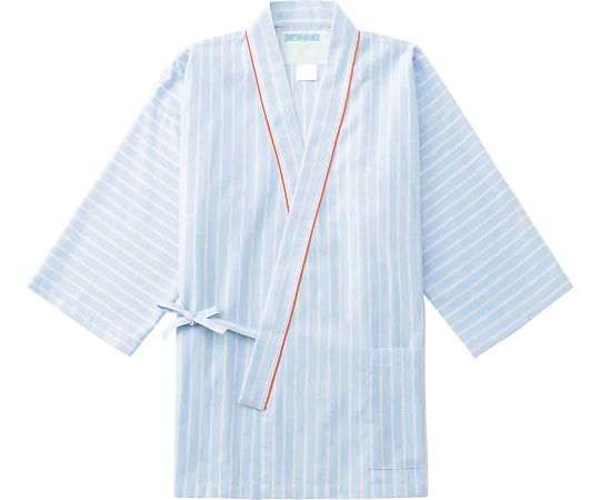 患者衣（上衣・男女兼用） ブルー×オレンジ M 285-98 M