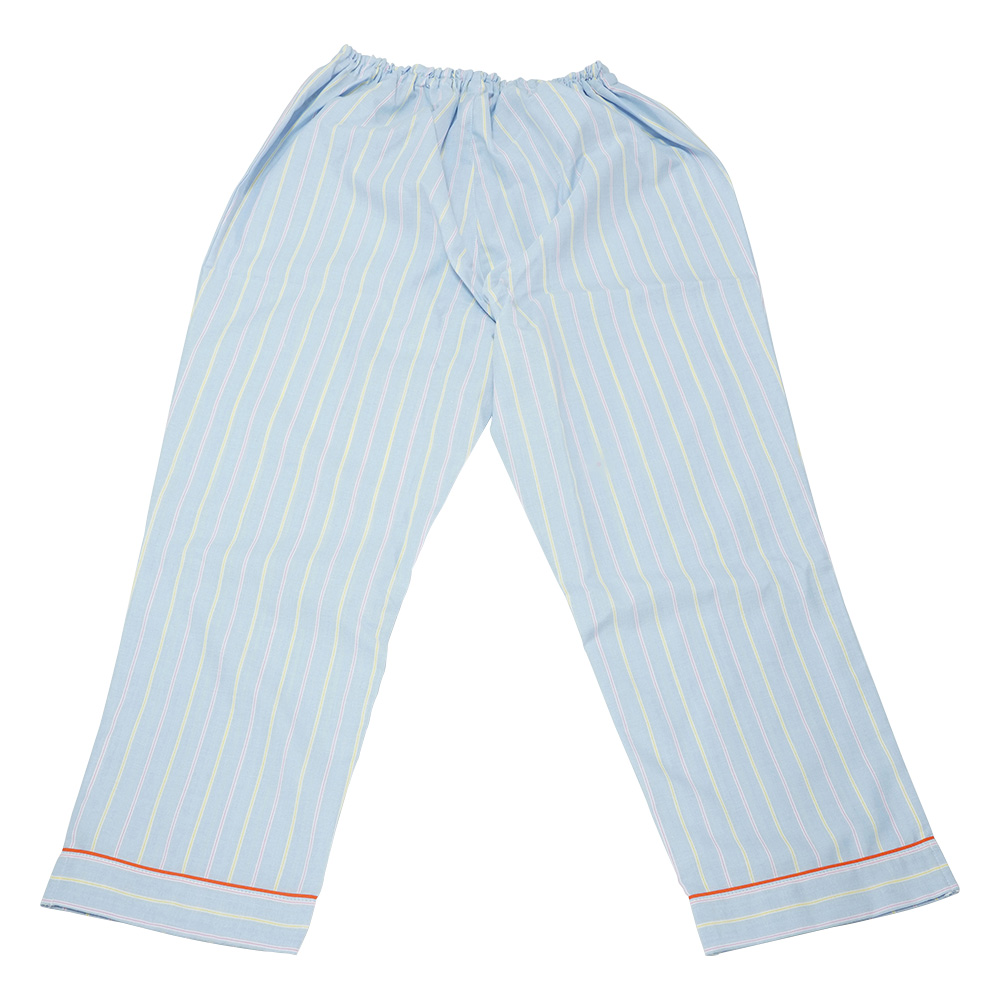 患者衣（スラックス・男女兼用） ブルー×オレンジ M 286-98 M