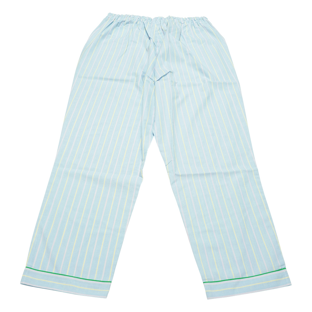 患者衣（スラックス・男女兼用） ブルー×グリーン LL 286-98 LL