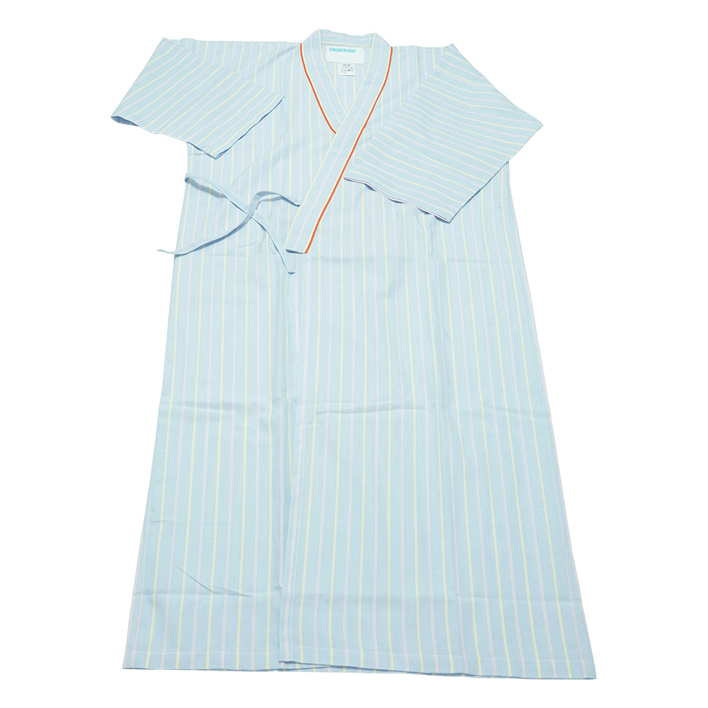 患者衣ガウン（男女兼用） ブルー×オレンジ M 289-98 M