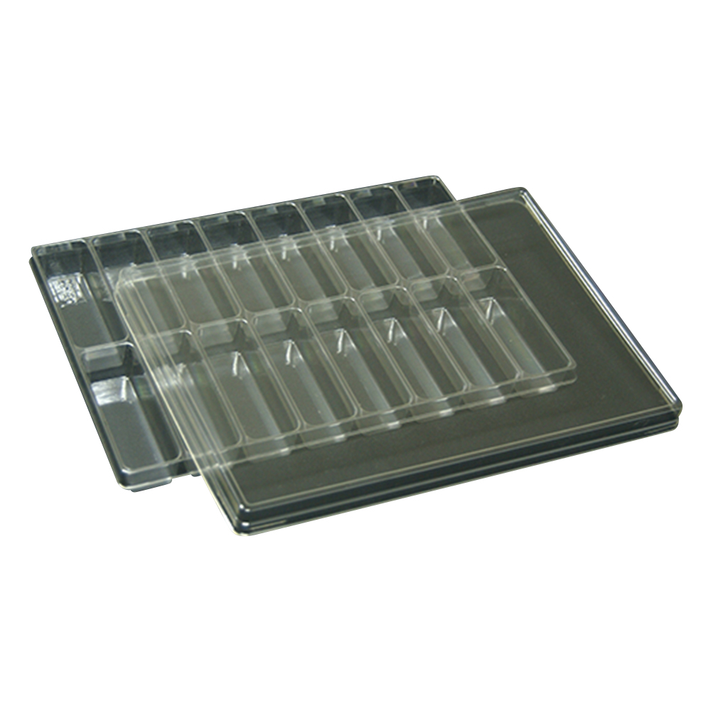 サンプル保管トレー 5枚入 210×297×25mm 2×8マス T-003-16