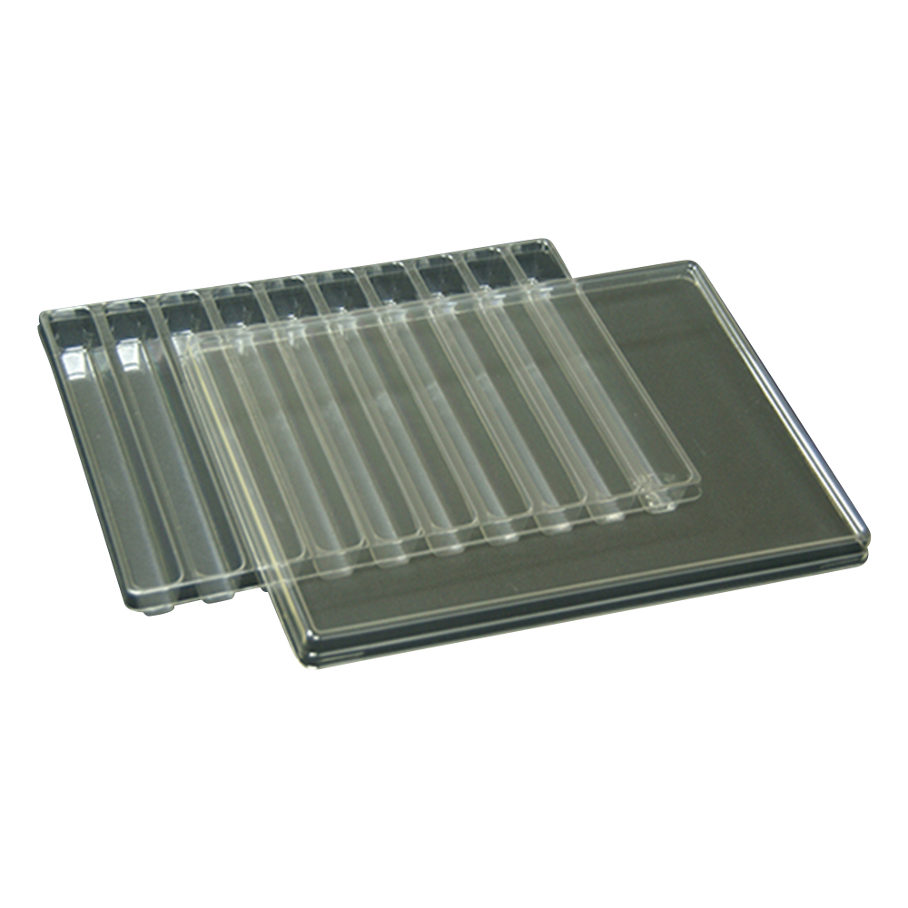 サンプル保管トレー 5枚入 210×297×25mm 1×10マス T-004-10