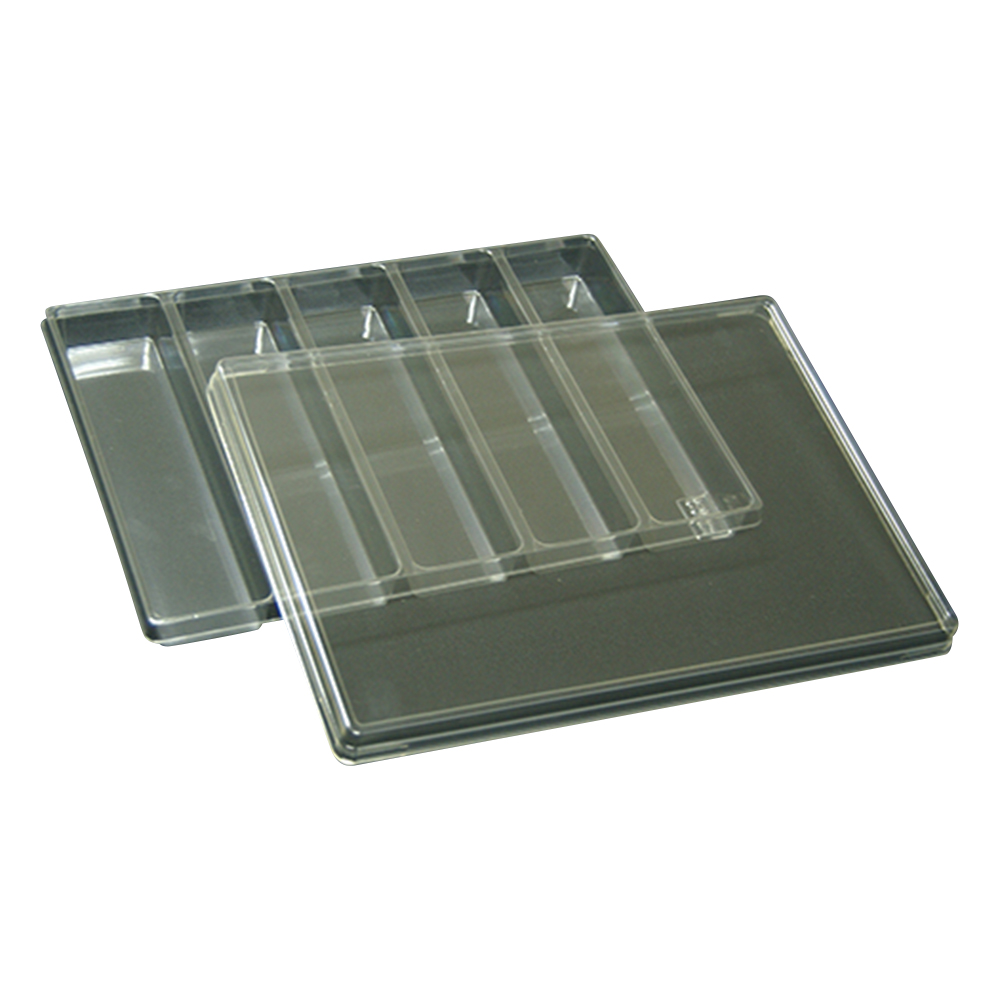 サンプル保管トレー 5枚入 210×297×25mm 1×4マス T-006-05