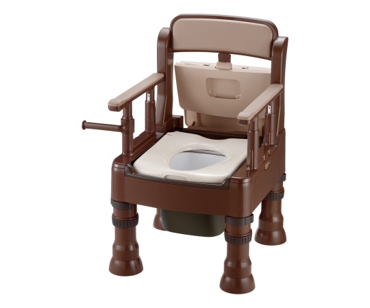 ポータブルトイレ きらく MS型 ダークブラウン 45603
