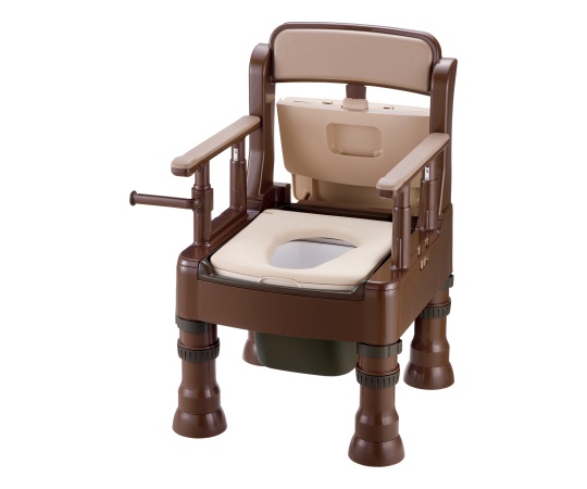 ポータブルトイレ きらく MY型 ダークブラウン 45613