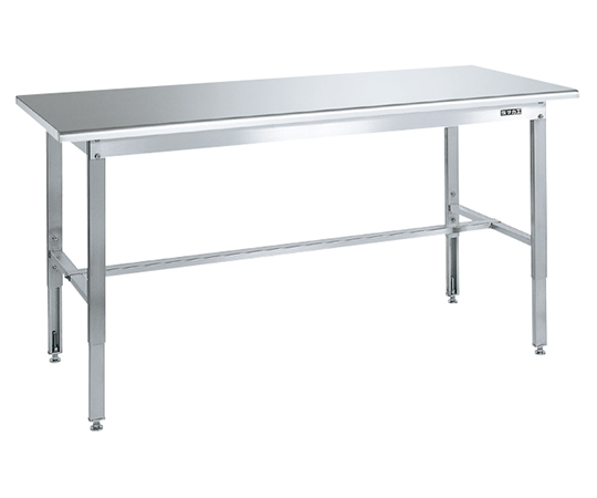 ステンレス高さ調整作業台 （天板R付） W1800×D750×H700～900mm SUT4187R