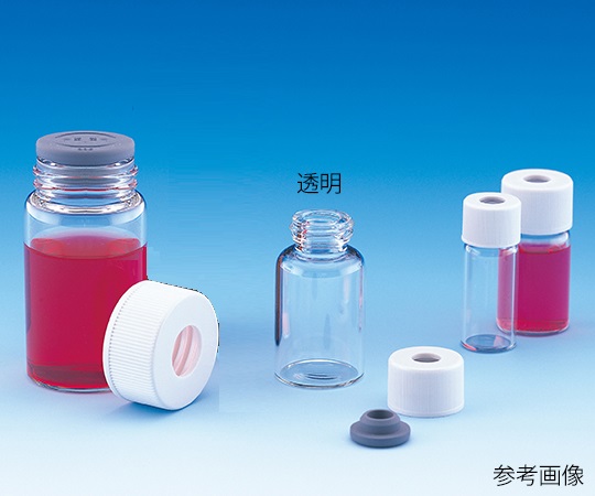 ガスクロバイアル 透明 (メラミンキャップ･ブチルゴム栓 標準セット) 3mL 100本入 SVG-3 203230