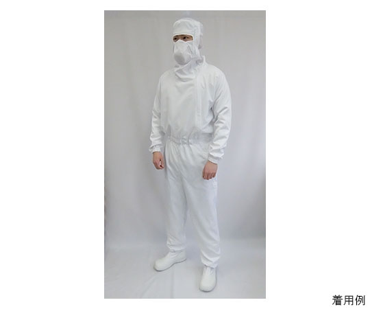 品質と経済性を追求 マスク・フード一体続き服（白） 3Lサイズ CJ1336-1