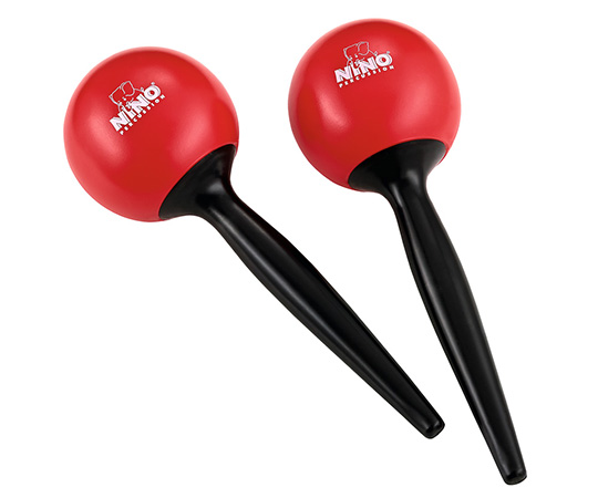 プラスチックマラカス(大) 赤 NINO582R