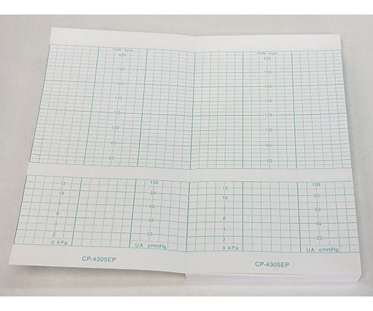 分娩監視用記録紙 幅152mm×長14.4m/折90mm（折り畳み型・単色刷） 40冊入 CP-4305EP